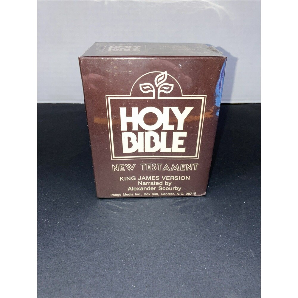The Holy Bible - New Testament KJV 12 Audio Cassette Tapes Scourby Boxed Set NEW